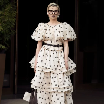 Streetstyle: сукня з принтом polka dot – наймодніша річ цього літа