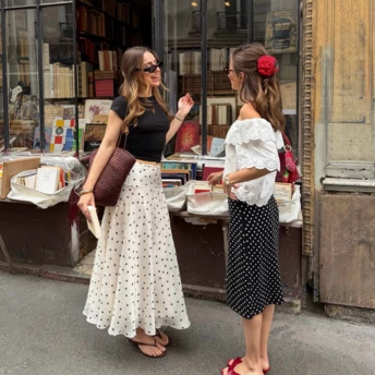 Streetstyle: максіспідниця в образах модниць просто зараз