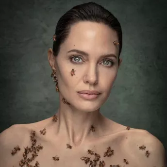 Анджелина Джоли в кампании Guerlain по защите пчел