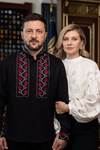 Володимир та Олена Зеленські привітали українців з Днем вишиванки