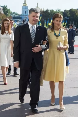 Гардероб Марины Порошенко на праздновании Дня независимости Украины