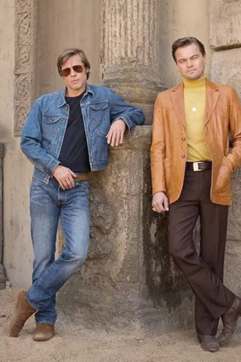 Бред Пітт і Леонардо Ді Капріо на зйомках нового фільму Тарантіно