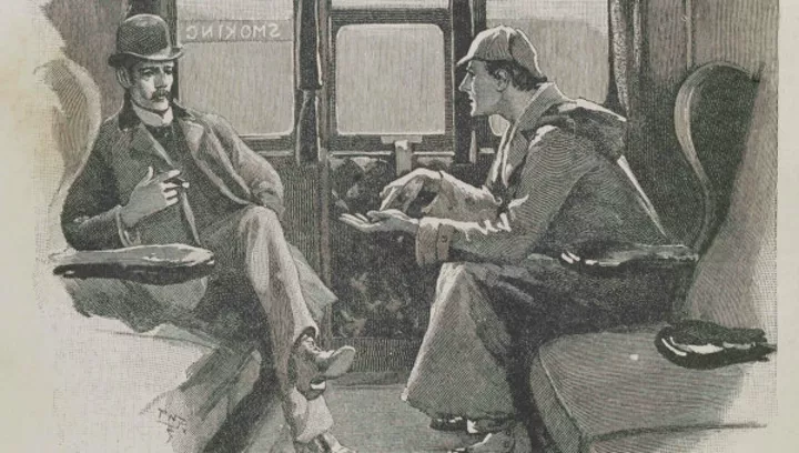 Иллюстрация  кодному из рассказов Дойля о Шерлоке Холмсе