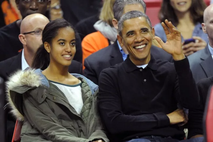 Барак Обама с дочерью Малией