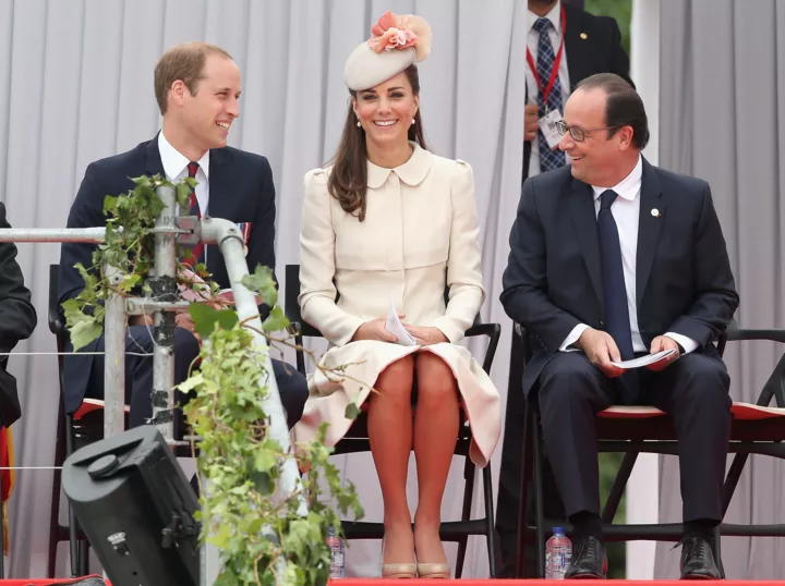 Принц Уильям, Кейт Миддлтон и Франсуа Олланд в Бельгии