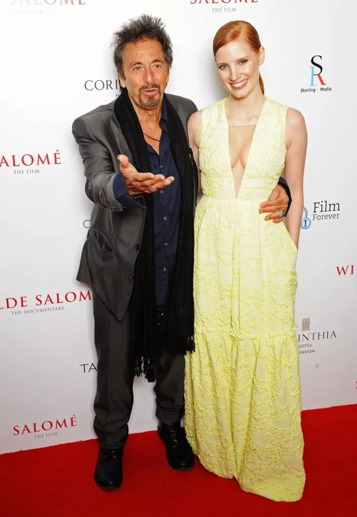 Аль Пачино и Джессика Честейн на премьере фильма Саломея