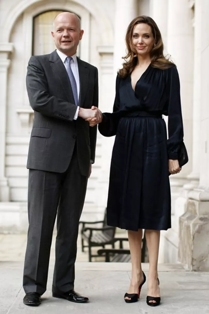 Анджелина Джоли и Уильям Хог, министр иностранных дел Великобритании