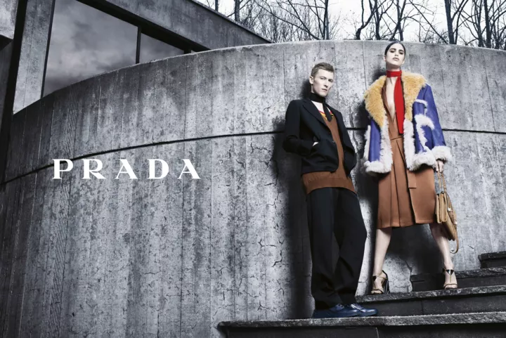 Мика Арганараз а рекламе Prada осень-зима 2014/2015