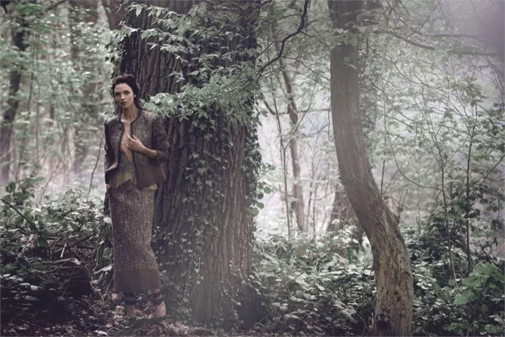Мариякарла Босконо в рекламе Alberta Ferretti осень-зима 2014/2015