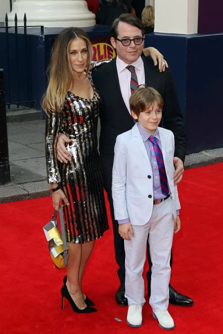 Сара Джессика Паркер с мужем Мэтью Бродериком и сыном Джеймсом