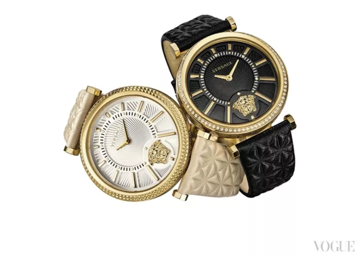 

Часы V-HELIX, розовое золото, бриллианты, кожа с тиснением, Versace