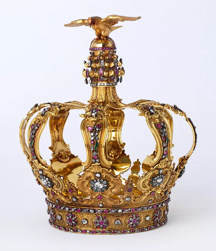 Корона из золота, инкрустированная бриллиантами, рубинами и сапфирами, 1750