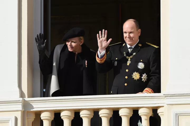 Княгиня Шарлен и князь Альбер II на праздновании Национального дня Монако