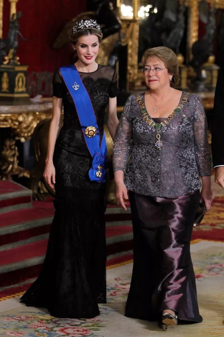 Королева Испании Летиция и президент Чили
