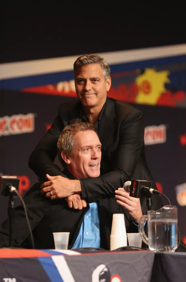 Джордж Клуни и Хью Лори представляют фильм на фестивале Comic-Con (2014)
