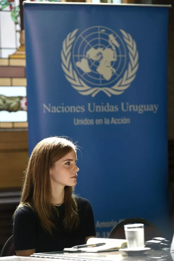 Актриса на конференции ООН в Уругвае (ноябрь 2014)