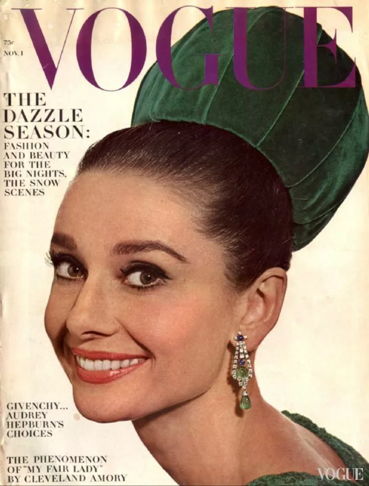Одри Хепберн на обложке Vogue (ноябрь 1964)