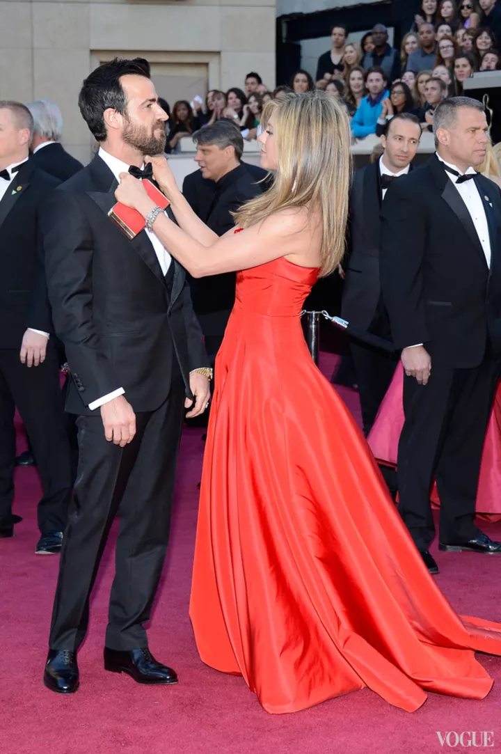 Джастин Теру и Дженнифер Энистон на церемонии "Оскар" (2013)