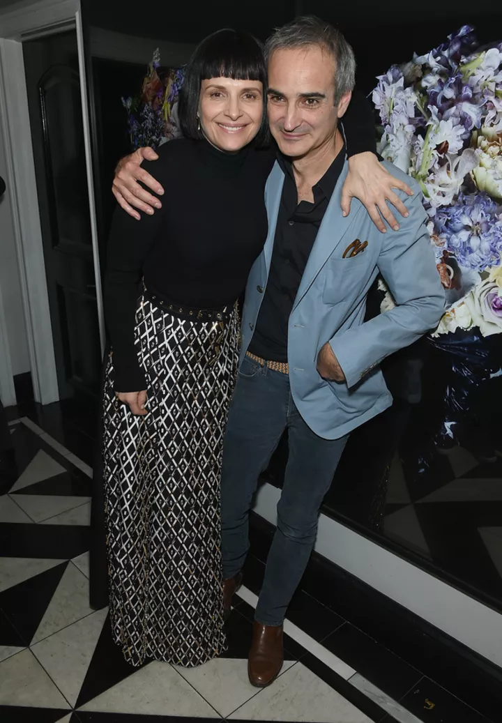 Жюльет Бинош и Оливье Ассаяс на вечеринке после премьеры "Зильс-Марии" в Нью-Йорке (2014)