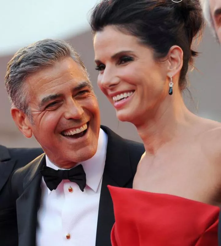 Сандра Буллок и Джордж Клуни на премьере фильма "Гравитация" в Каннах, 2013 год