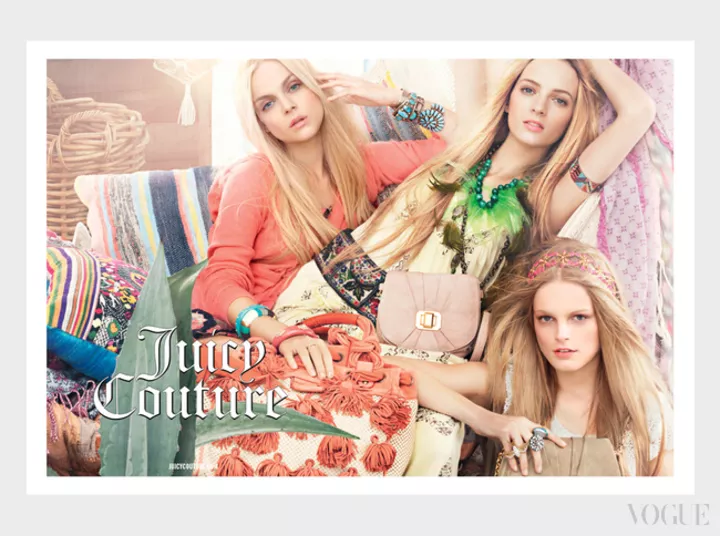 Виктория Сасонкина, Ханна Габи Одиль и Дарья Строкоус в рекламной кампании Juicy Couture