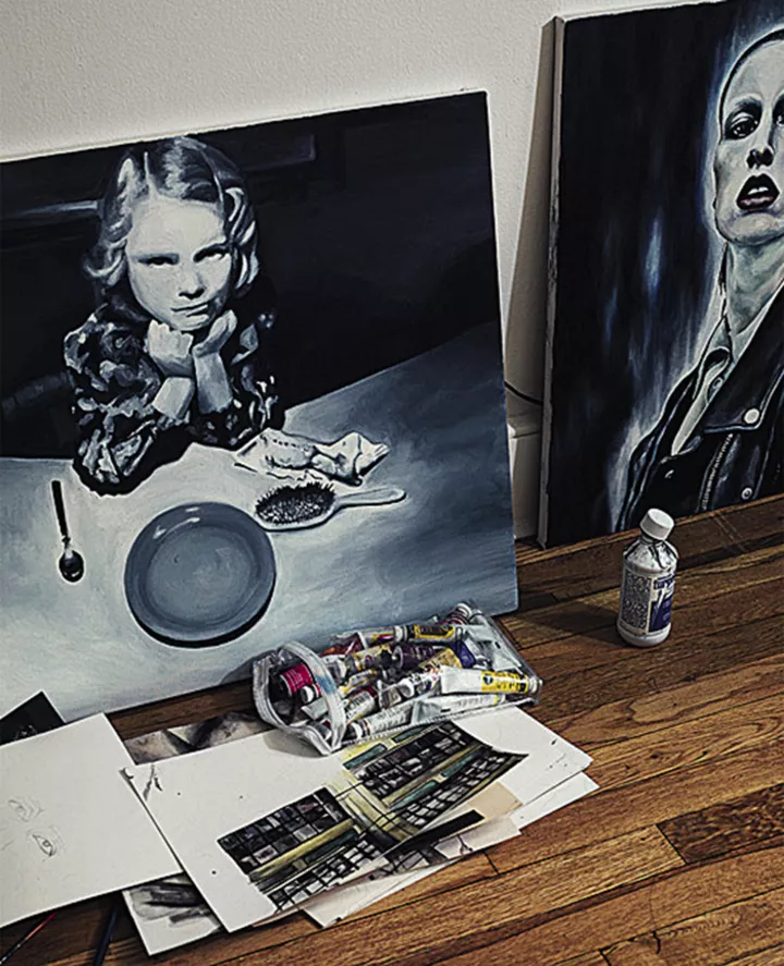 Автопортрет Тали в детском возрасте – первая работа, которую она сделала после переезда в Нью-Йорк