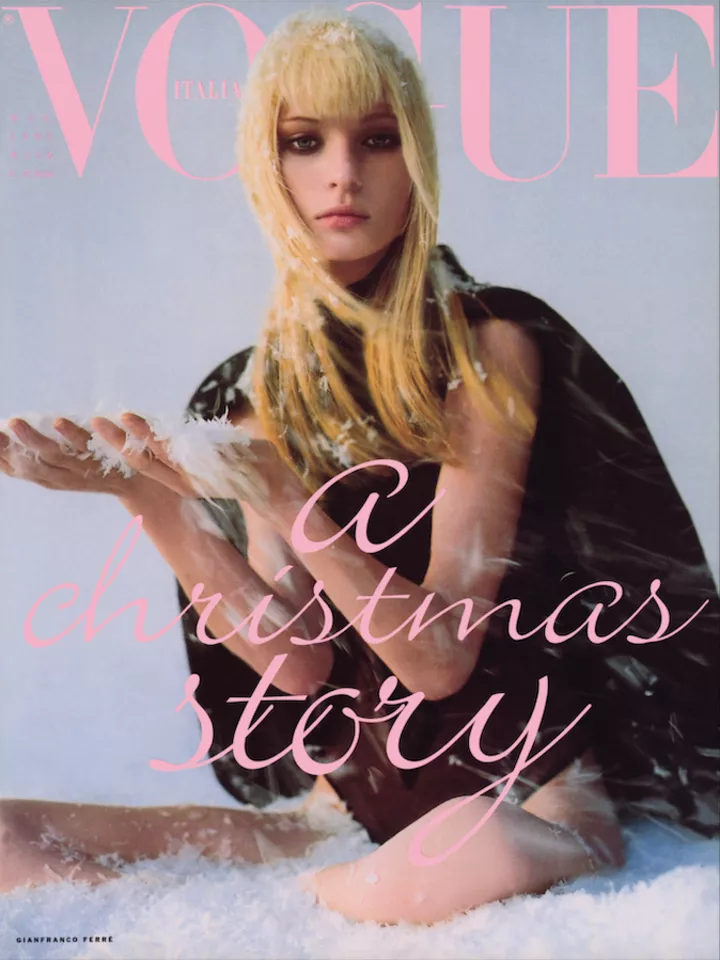 Итальянский Vogue, декабрь 1996. Модель Эми Уэссон. Фото: Steven Meisel