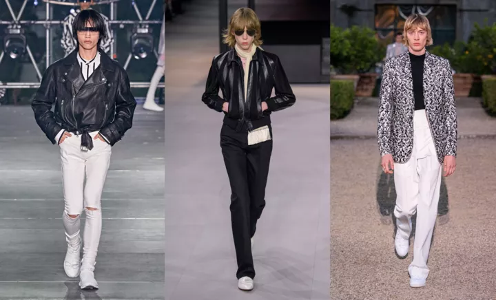 Balmain, Celine, Givenchy черно-белый мужская мода лето 2020