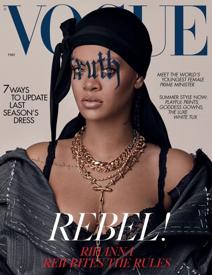 Рианна на обложке британского Vogue, май 2020 
