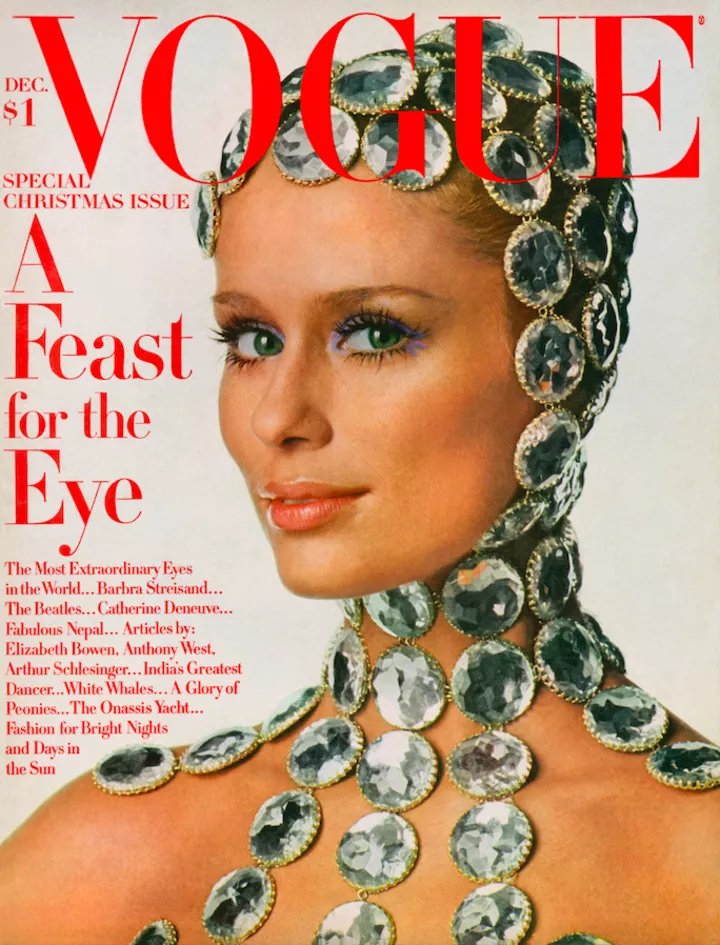 Американский Vogue, декабрь 1968. Актриса Лорен Хаттон. Фото: Irving Penn