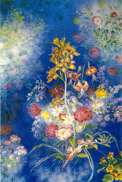 "Квіти на блакитному тлі", 1942
