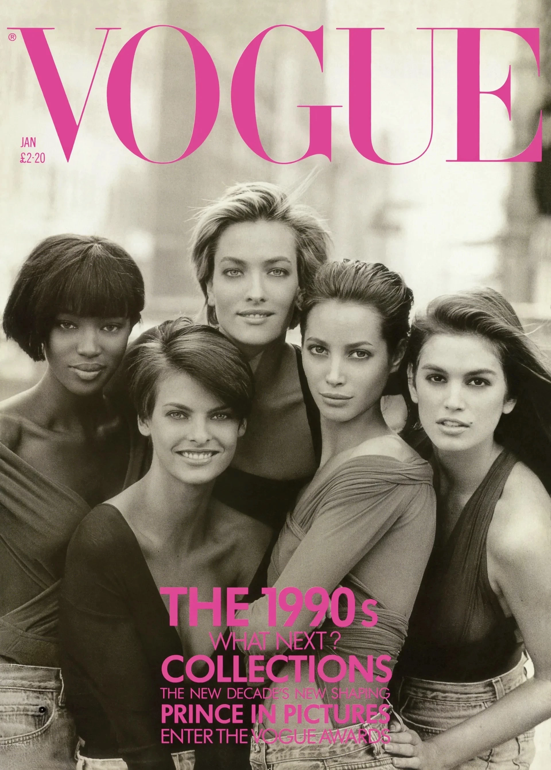 Обкладинка британського Vogue, яка дала старт феномену супермоделей (Vogue UK, грудень 1990)