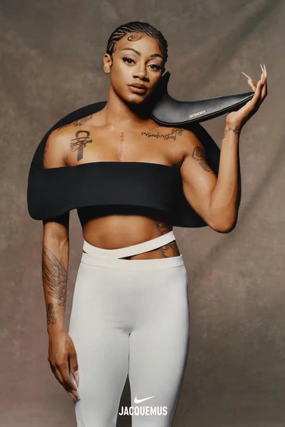 Ша’Каррі Річардсон в рекламній кампанії Jacquemus х Nike