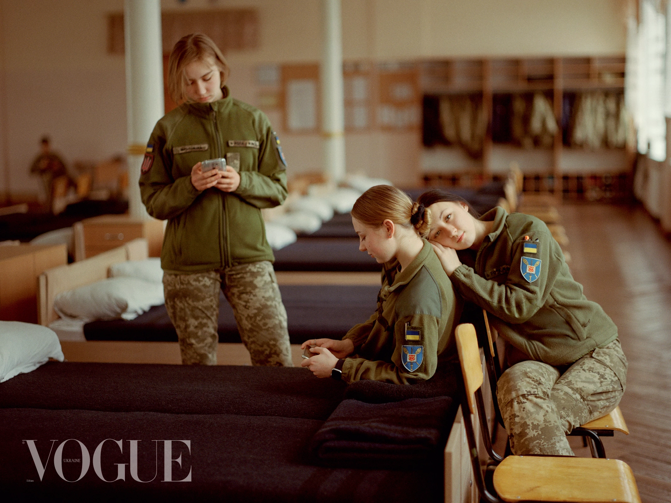 Курсантки Військового ліцею імені Івана Богуна. Фото: Бретт Ллойд, Vogue, Україна