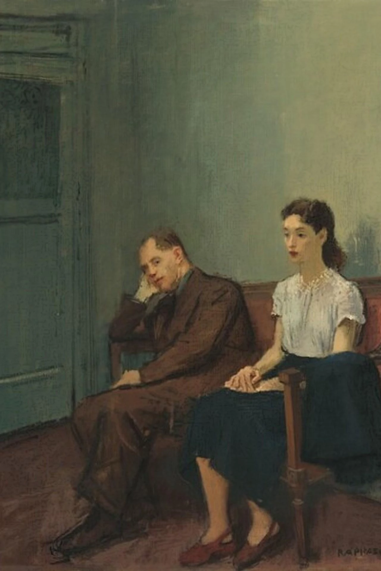 Raphael Soyer, 'Waiting for the Audition,' c. 1950. Image credit: National Gallery of Art