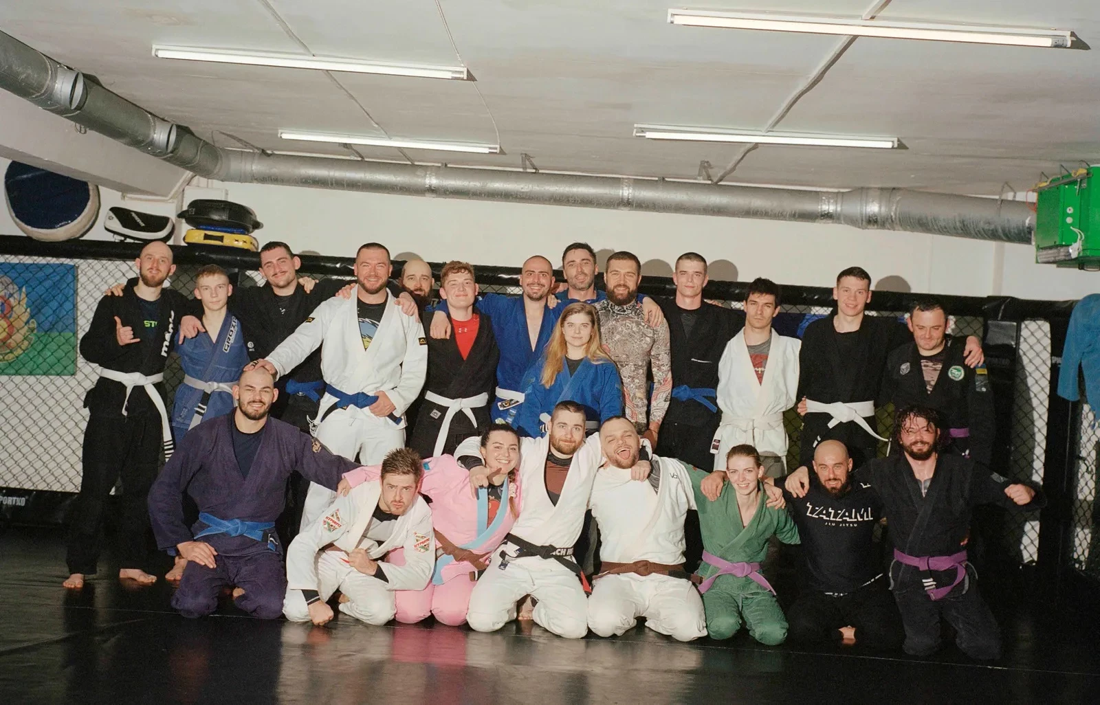 Students of Honey Badger BJJ Kyiv Family jiu-jitsu club.