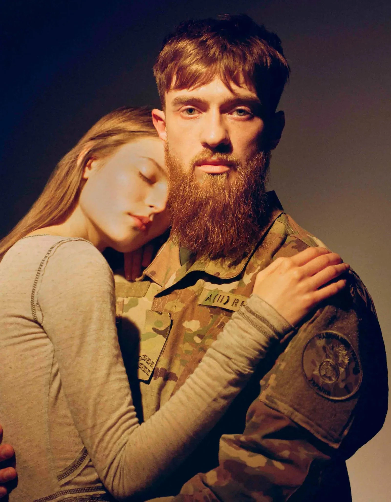 Model Darya Makarova and her boyfriend military officer, code name Grizzly