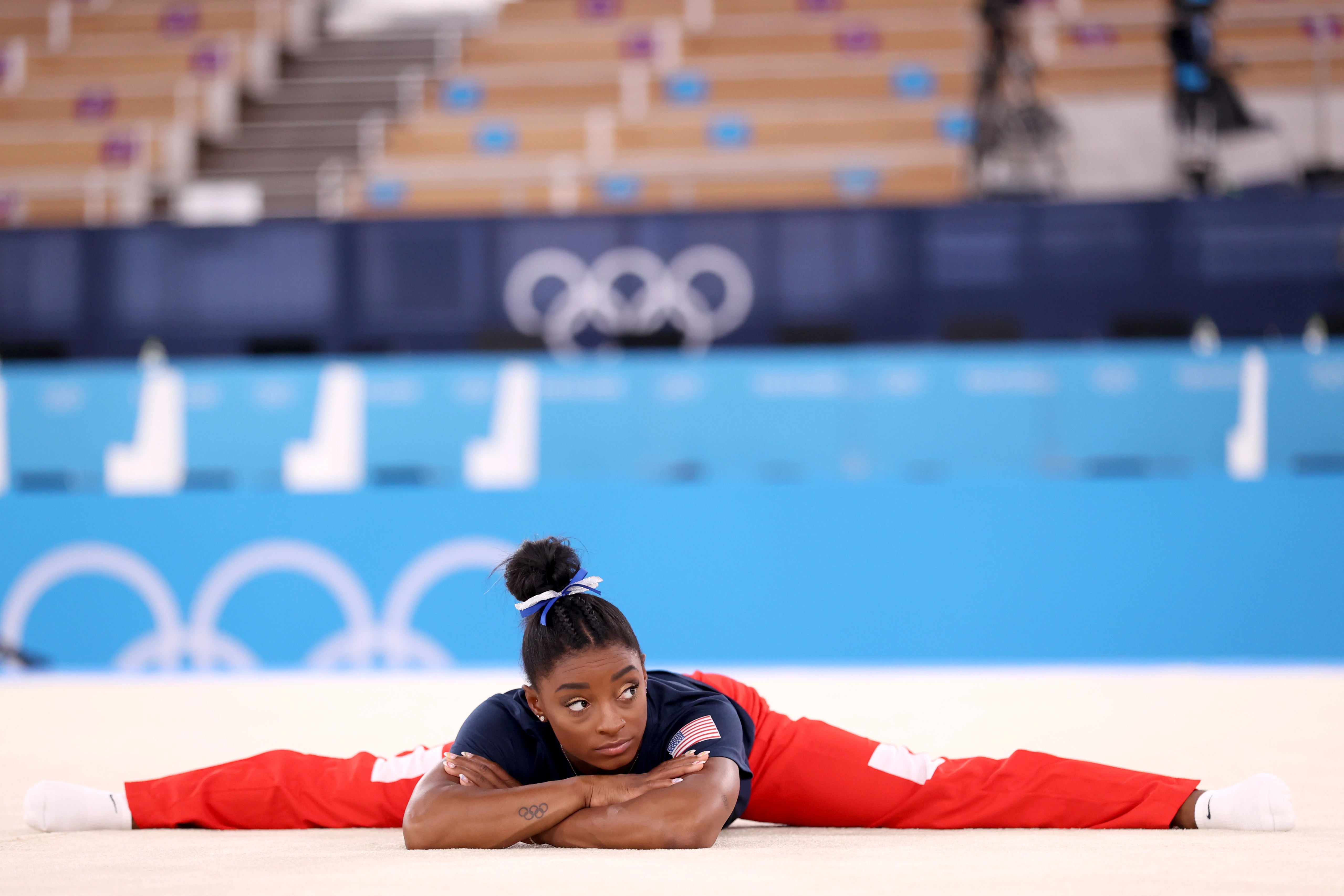 Сімона Байлз на Олімпіаді в Токіо у 2020 році. Photo: Getty Images