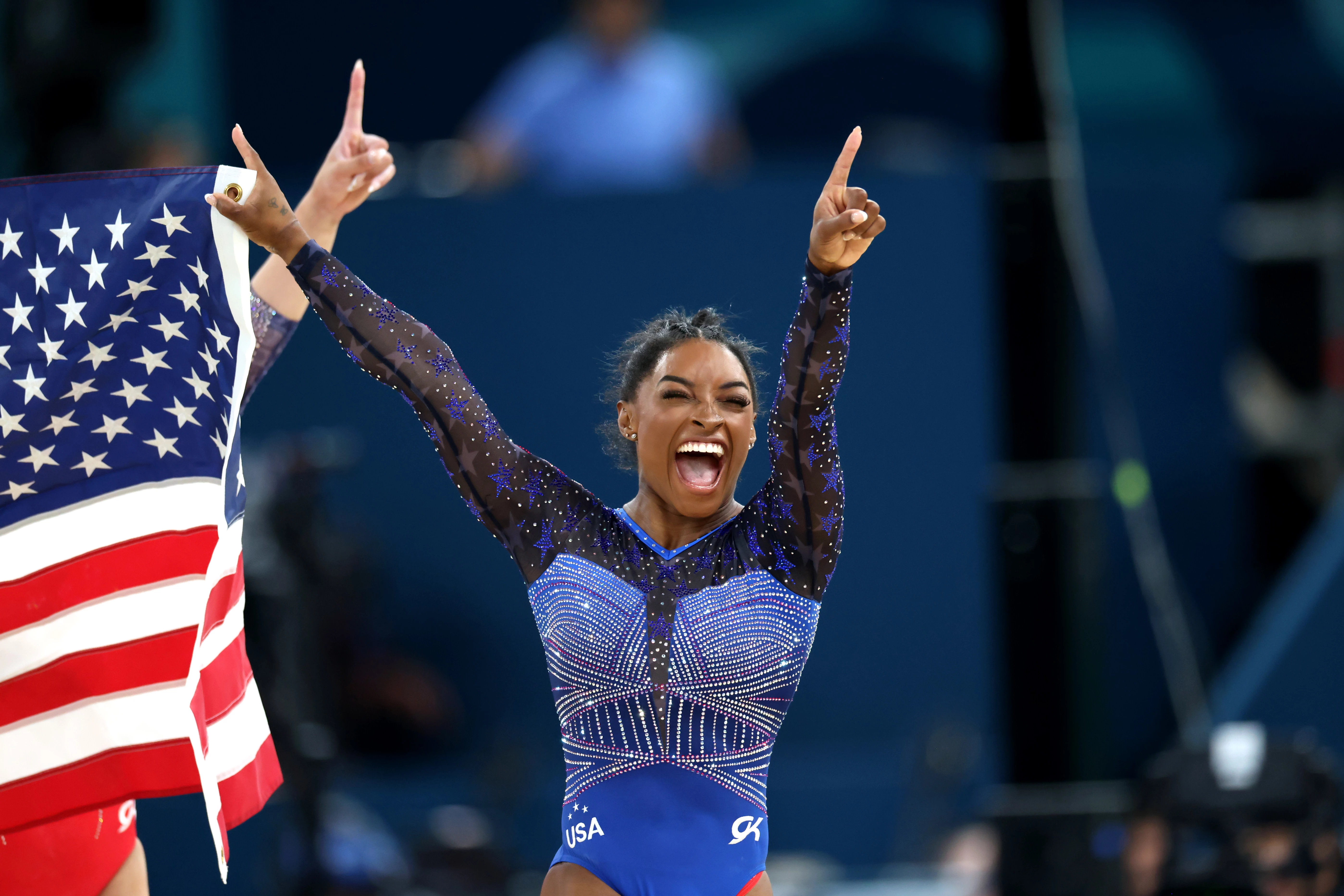 Сімона Байлз на Олімпіаді в Парижі у 2024 році. Photo: Getty Images