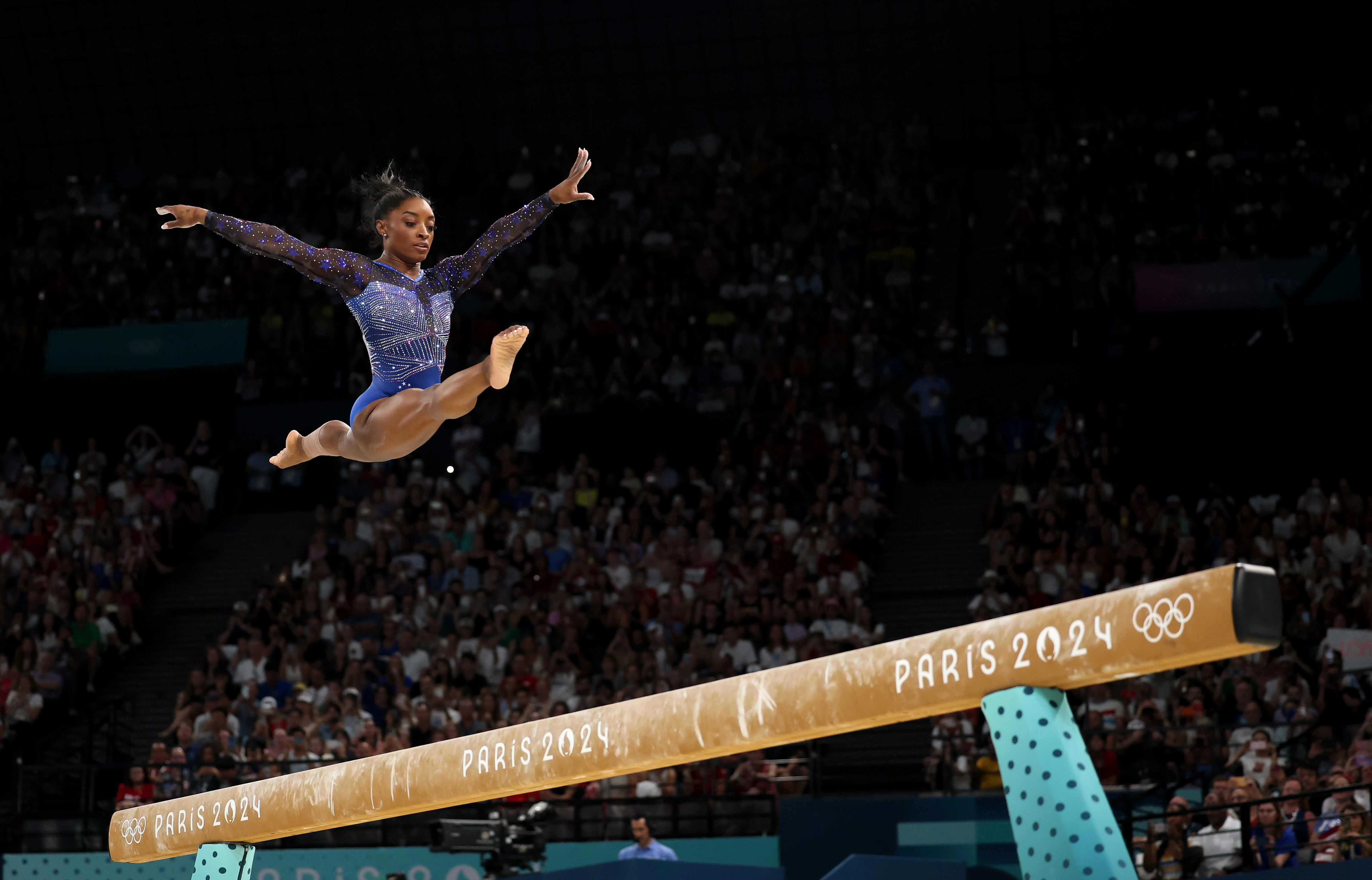 Сімона Байлз на Олімпіаді в Парижі у 2024 році. Photo: Getty Images