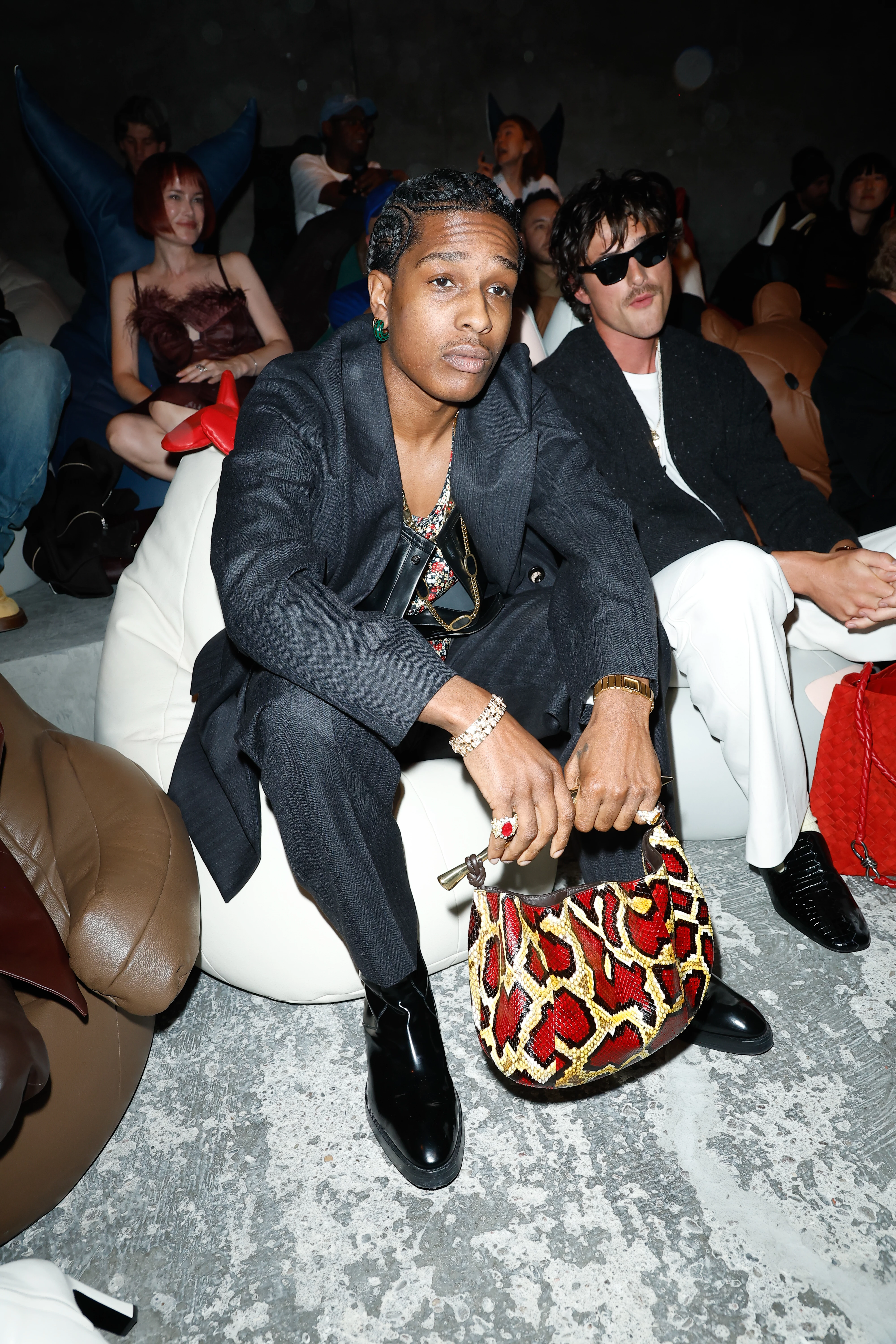 A$AP Rocky з сумкою Sardine від Bottega Veneta на шоу бренду сезону весна-літо 2025