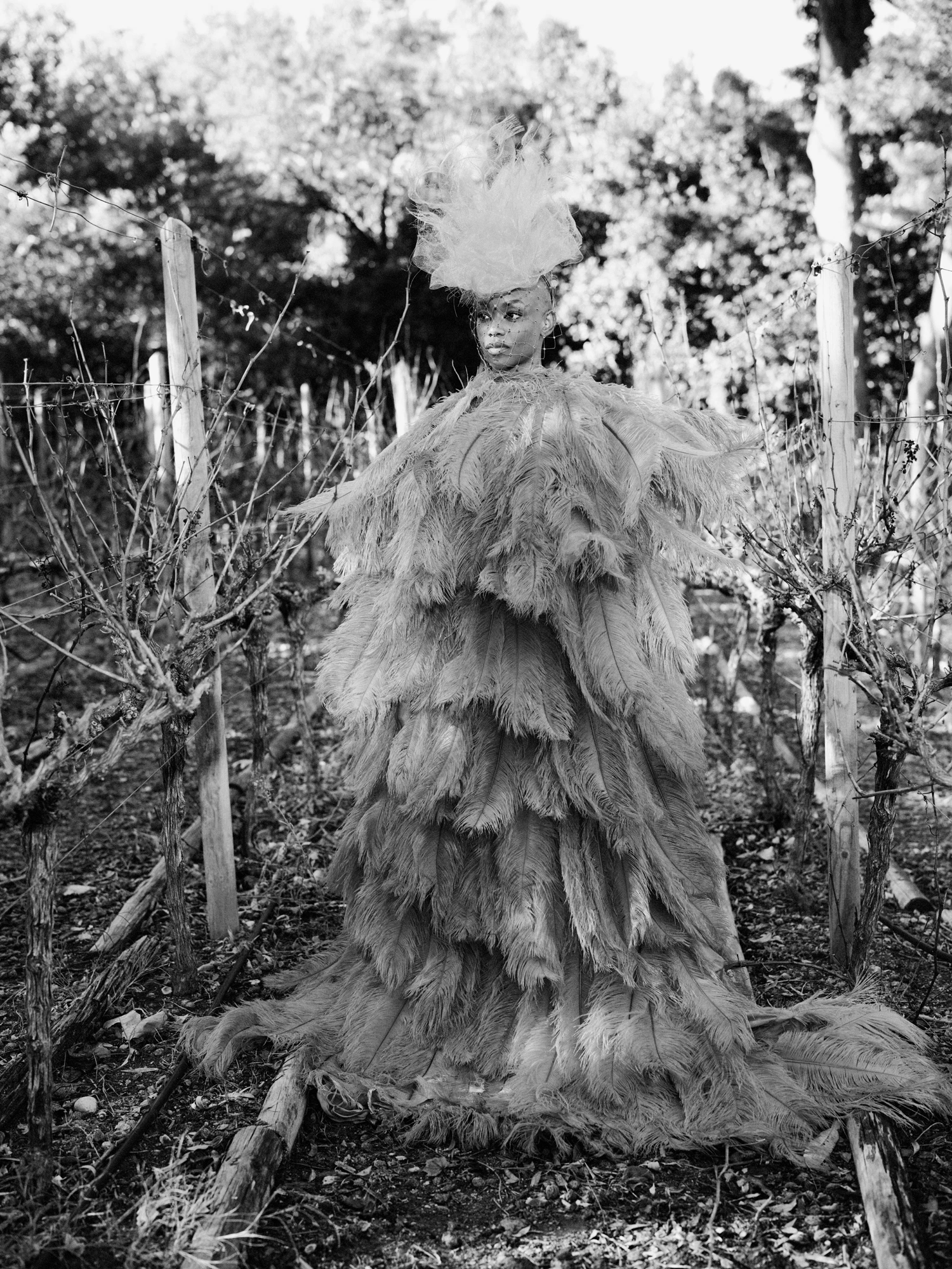 Сукня — Kat van Duinen, головний убір — Bettina Thomas