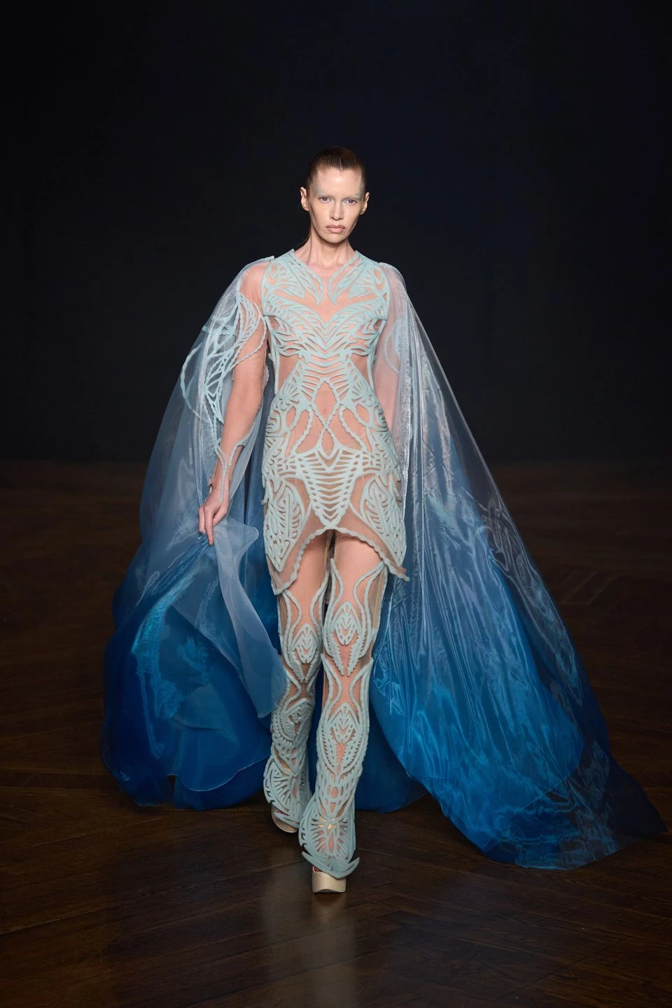 Стелла Максвелл у першому образі колекції Iris van Herpen Haute Couture осінь-зима 2025/2026 Стелла Максвелл у першому образі колекції Iris van Herpen Haute Couture осінь-зима 2025/2026