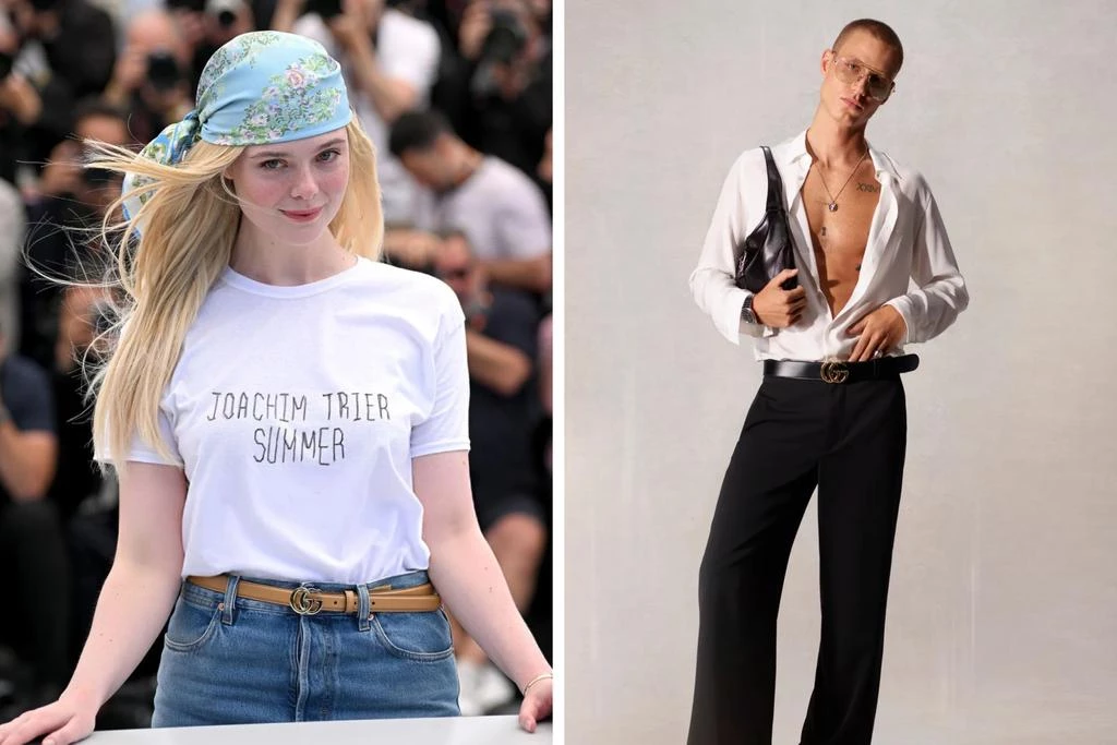 Елль Феннінг з ременем Gucci GG, Gucci весна-літо 2026