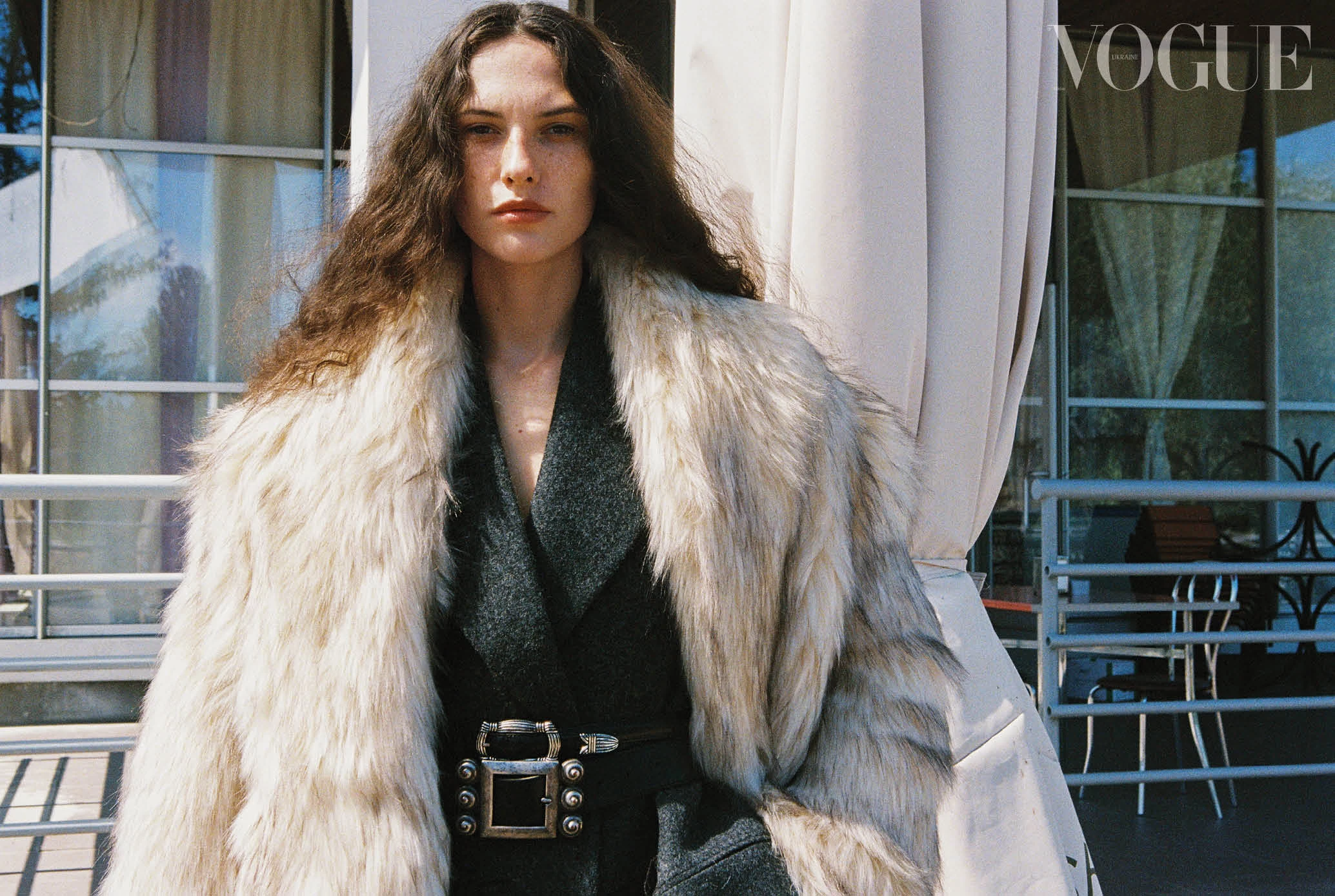 Шуба зі штучного хутра Cultnaked, вовняне пальто Prada, два шкіряні ремені, усе – вінтаж (Poetry in Objects)