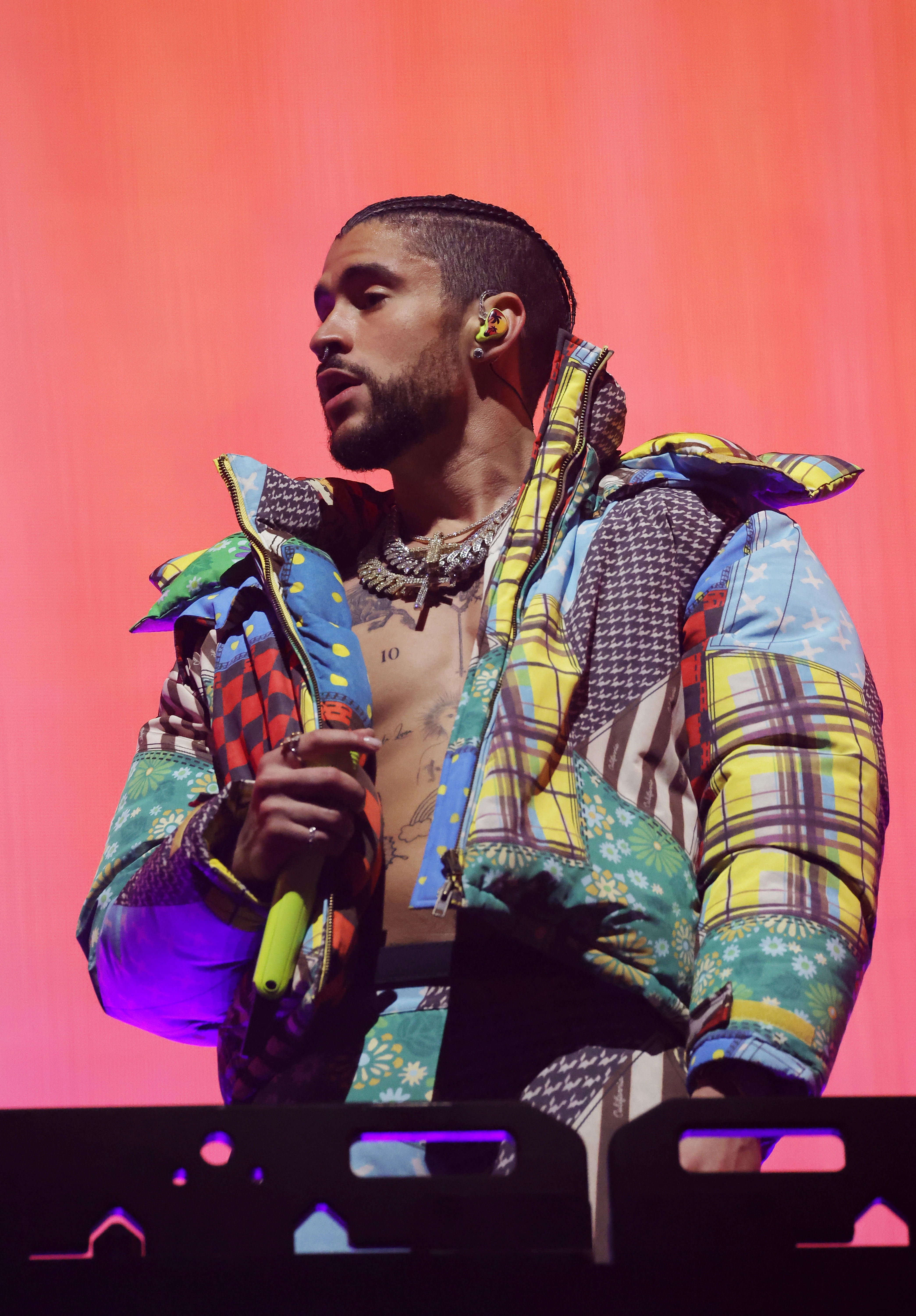 Bad Bunny під час виступу на фестивалі Coachella, 2023