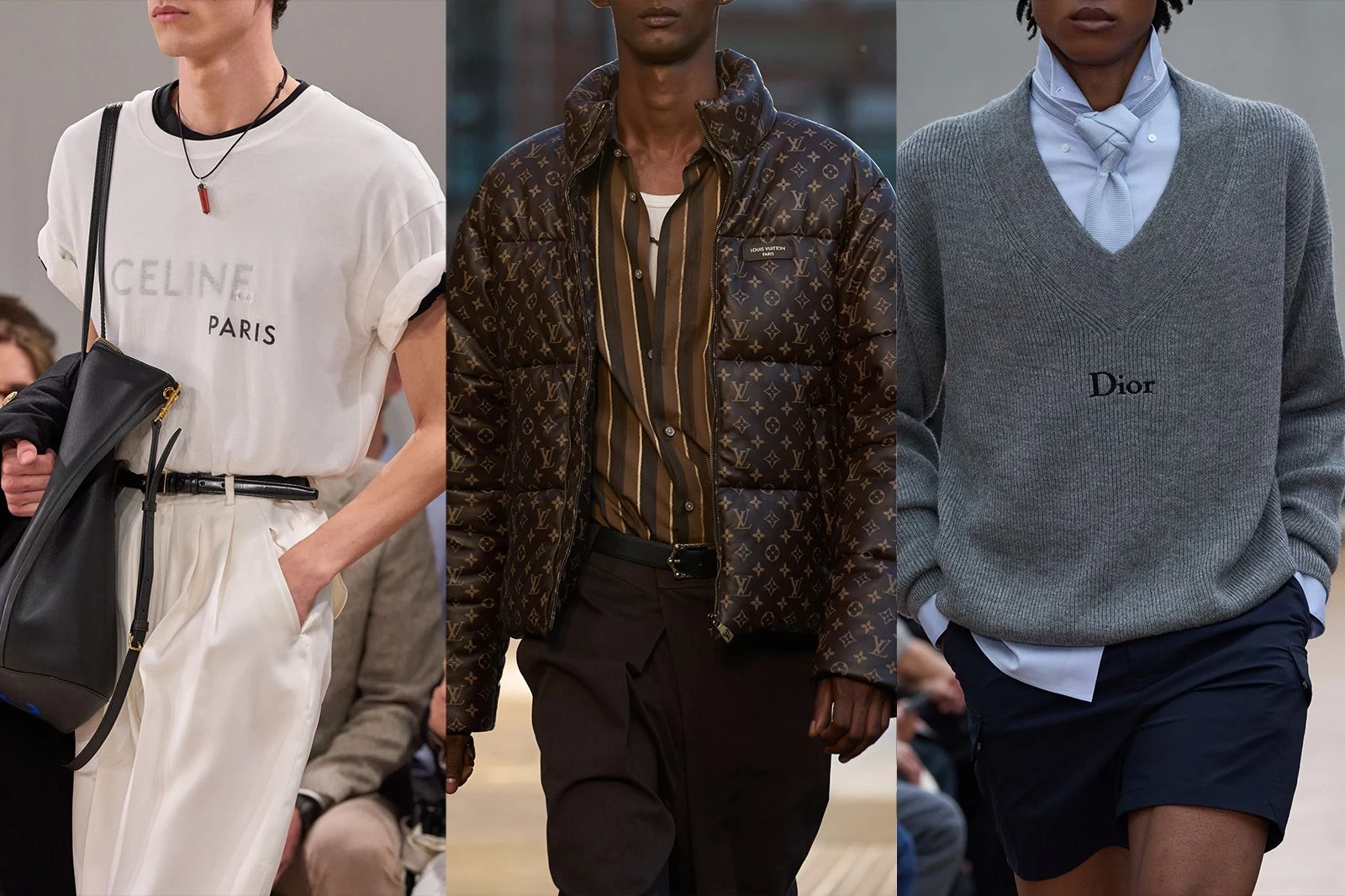 Celine, Louis Vuitton, Dior Homme
