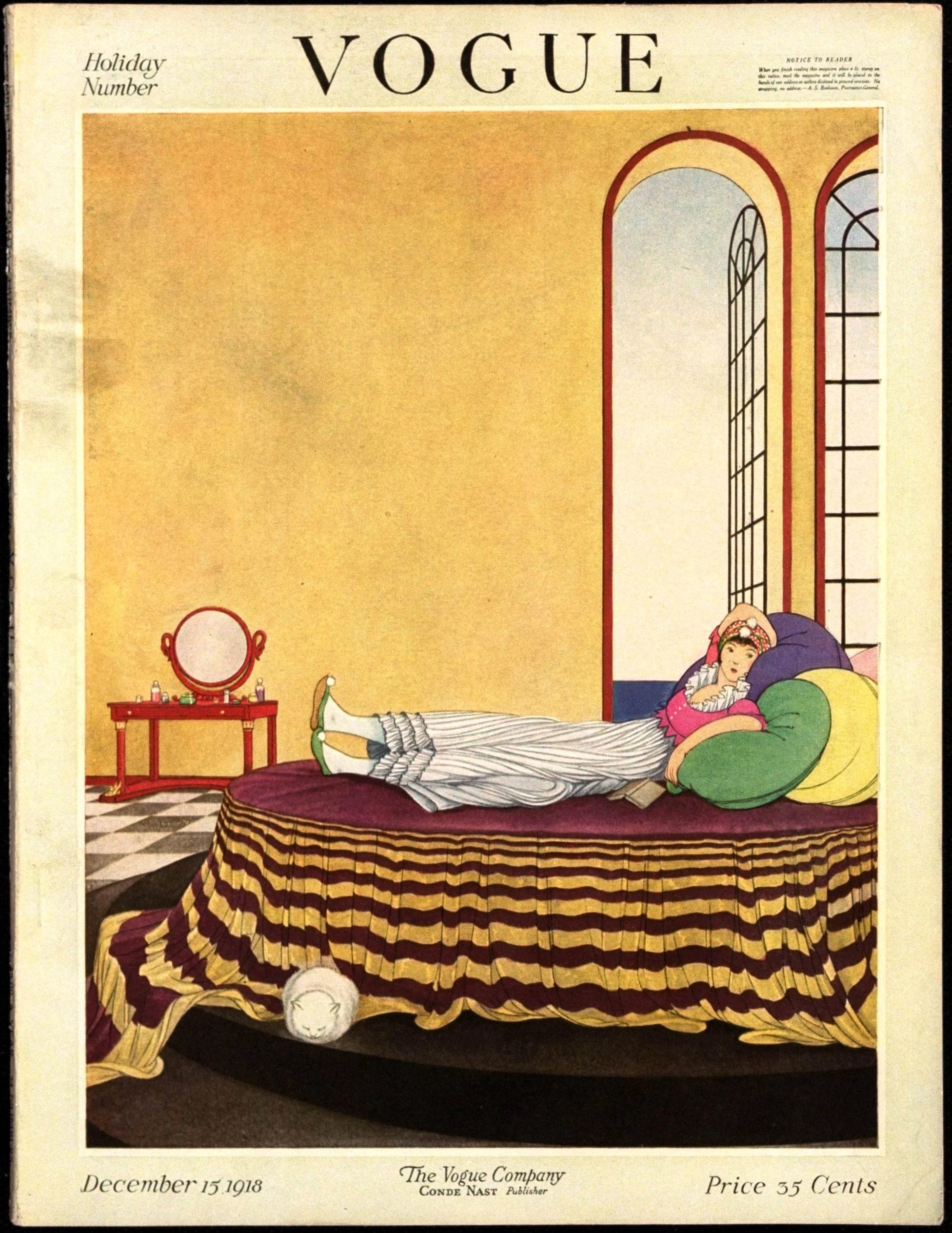 Обкладинка Vogue, грудень 1918. Ілюстрація: George Wolfe Plank/Conde Nast via Getty Images)