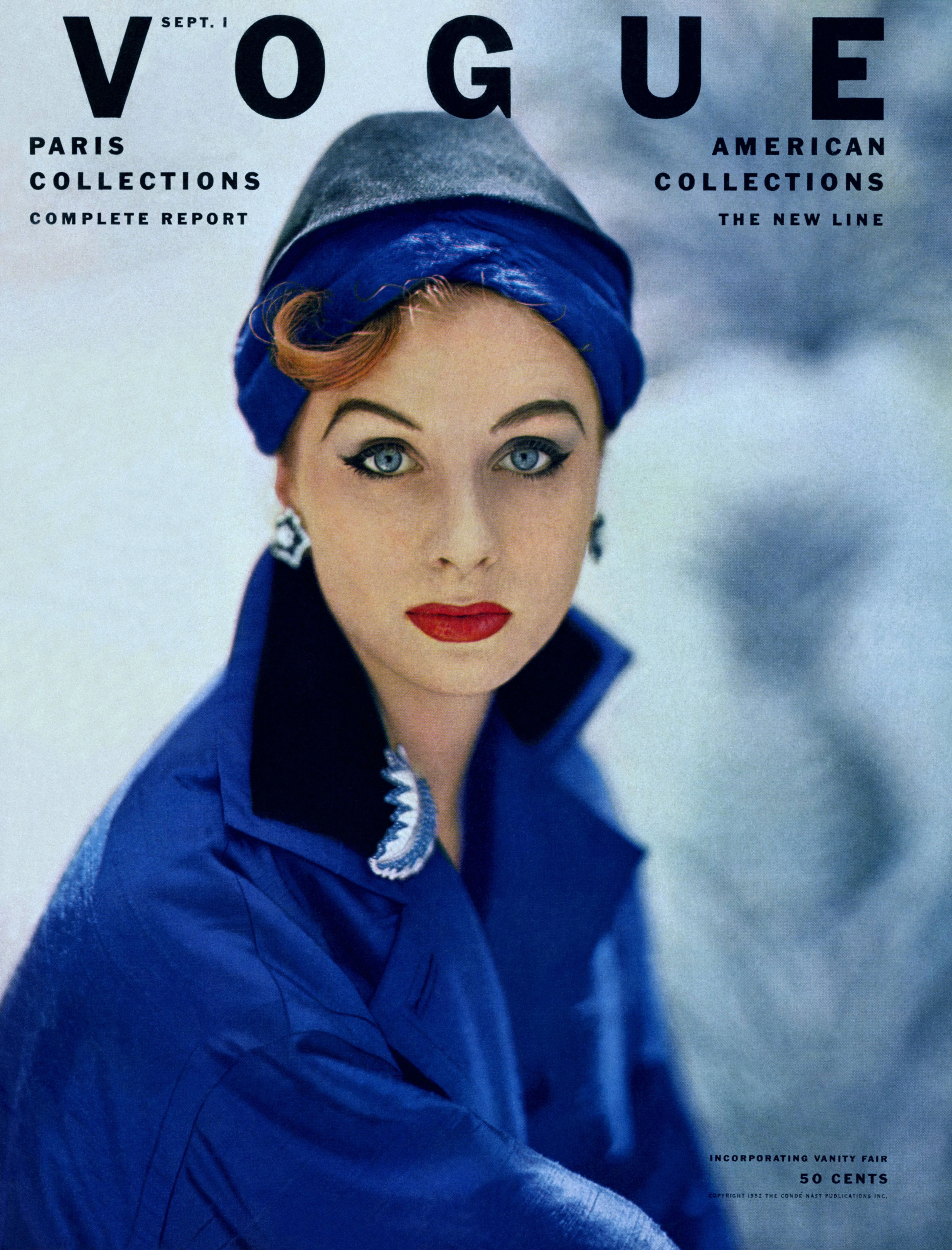 Модель Сюзі Паркер на обкладинці Vogue, вересень 1952.  Фото: Roger Prigent/Conde Nast via Getty Images